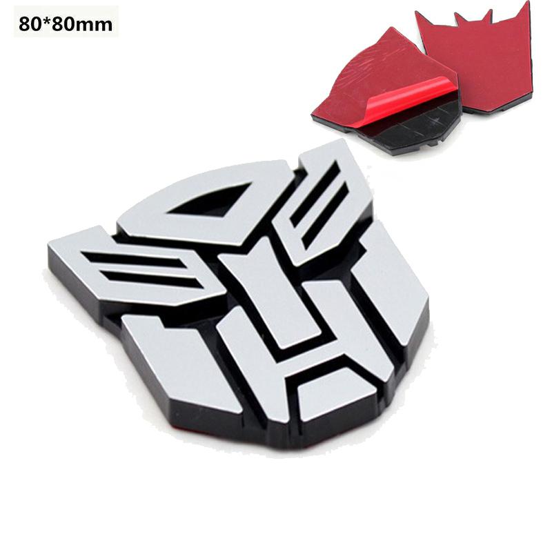 Autobots Badge Decepticons Logo Aluminum Alloy Stickers Transformation Toys Emblem Decal Phone Decoration Mobile Accessories 3D Kid Friendly