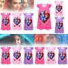 Charming New Kids Flying Sleeve Dress Descendants 4 Halloween Girl's Nightgown With Milk Silk Fabric Ideal For Summer Wear