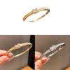 Luxury Gold And Silver Oval Hand Chain With Gemstone Detailing For Daily Fashion