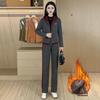 Herbst Winter Mode Lässig Locker Verdickt Fleece Damen Zweiteiler Schlankmachende Sportbekleidung Bequemer Eleganter Stil