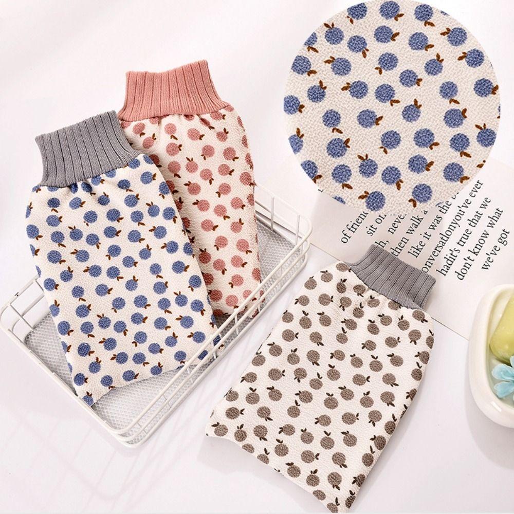 2PCS Thicken Double-sided Rubbing Back Gloves Delicate Rubbing Exfoliator Shower Brush Home