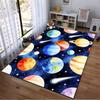 Colorful Space-Themed Carpet with Planets, Stars, and Comets Design Suitable for Use As an Anti-slip for Living Room Bedroom Sofas