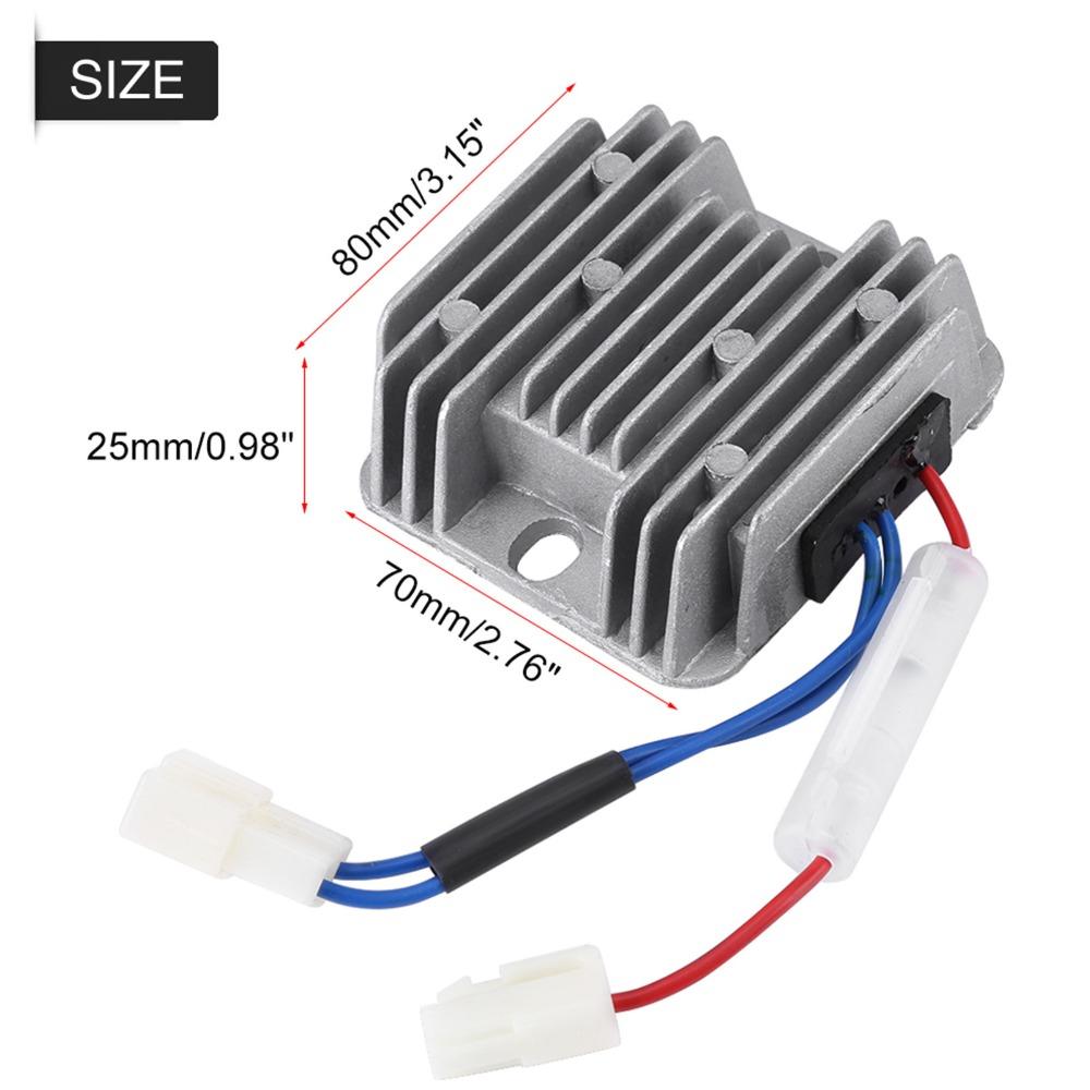 12V DC AVR 2 Plugs/3 Wires Power Stabilizer for KDE3500 5000 6500 6700 Generator Electric Start