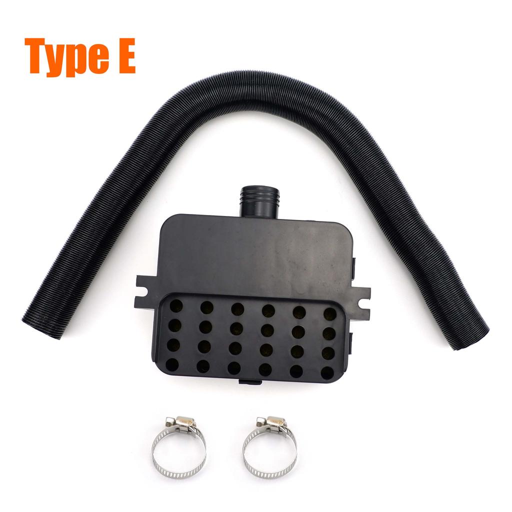 25mm Air Diesel Heater Intake Filter Silencer + Intake Duct Pipe Stretch Length 60cm + 2x Clips For Webasto Eberspacher