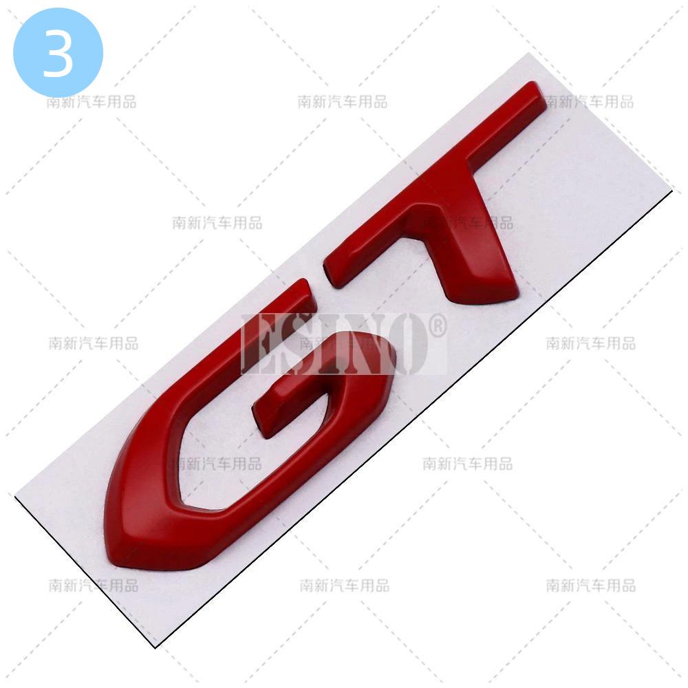 Car Styling GT 3D Metal Emblem Badge Body Fender Sticker Applicable To RCZ 308 508 3008 5008