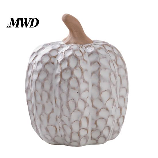 Autumn Harvest Table Centerpieces Ceramic Pumpkin Fall Centerpiece, Realistic Fake Figurine Modern Room Ornaments for Halloween Thanksgiving, Kitchen