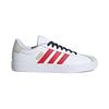 Adidas VL Court White and Casual Sports Shoes with Perfect for and Commuting and Size 3.0 Sneakers, Red, IF4464, Cushioning, Town, School, (White Red,