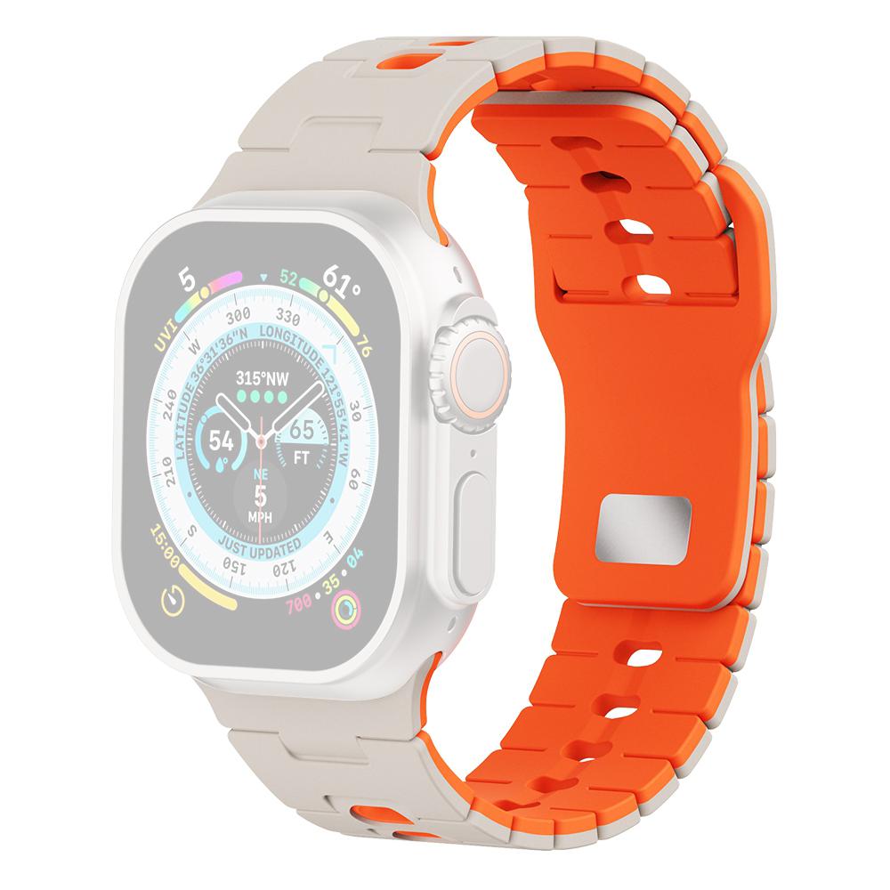 Watch Band for Apple Watch Series 10 Ultra 9 8 7 SE 6 5 4 3 2 1 46mm 49mm 45mm 44mm 42mm Dual Color Silicone Strap