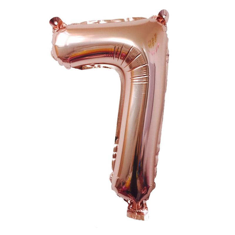 32-inch Gradient Gold/Silver/Rose Gold Number Foil Balloon (US Version)