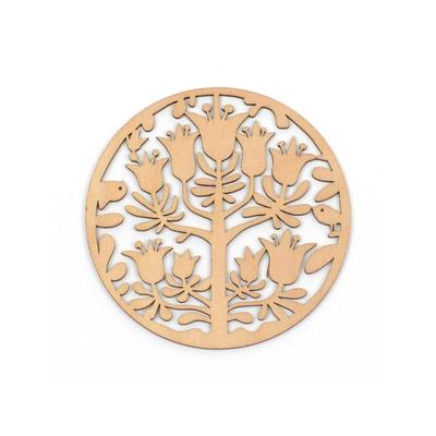 Sikuten Nordic Goods, Lithuanian Wooden Coaster No. 071, Stylish, Perfect for Underlaying Accessories and Vases, 10cm X 10cm