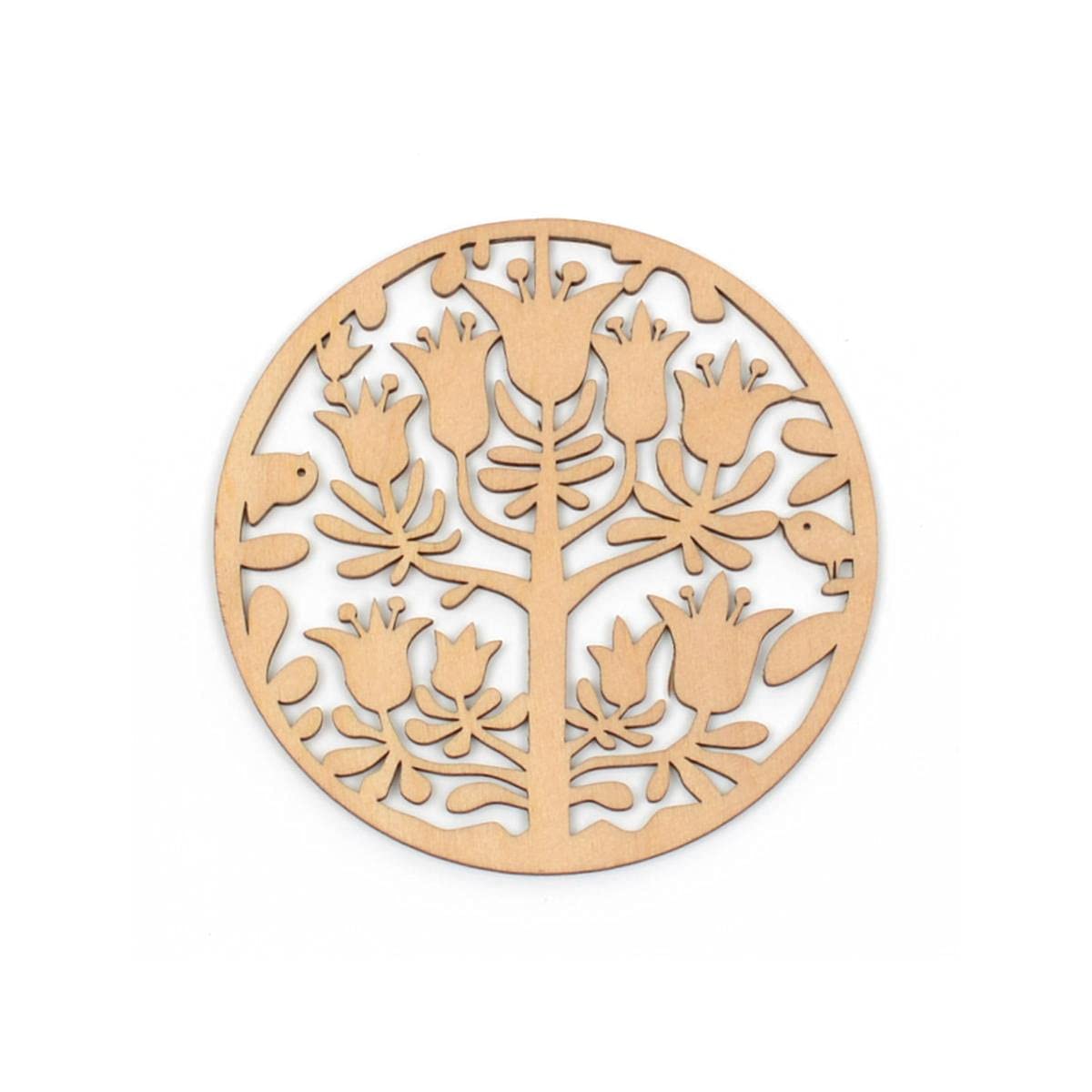 

Sikuten Nordic Goods, Lithuanian Wooden Coaster No. 071, Stylish, Perfect for Underlaying Accessories and Vases, 10cm x 10cm