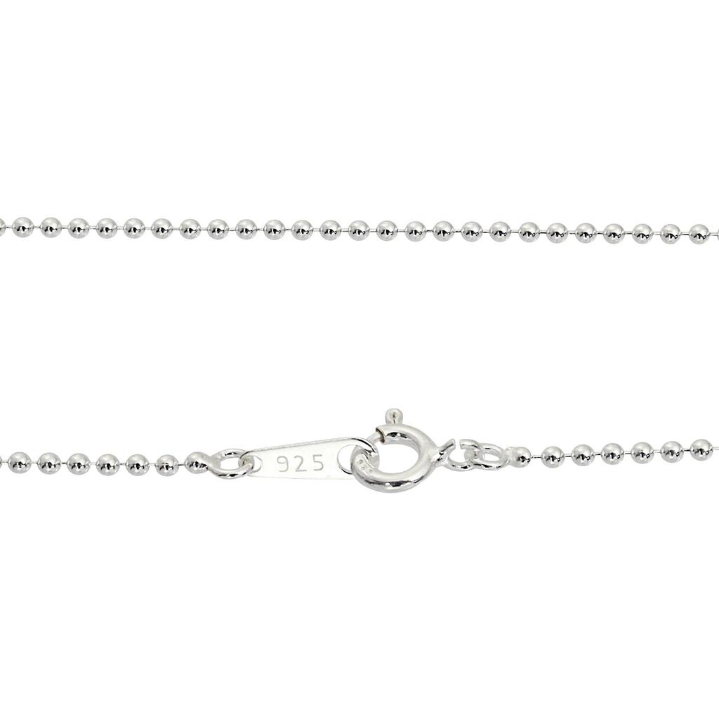 Sears Ball Chain Silver SV 60cm Necklace, 925, 1.5mm Wide,