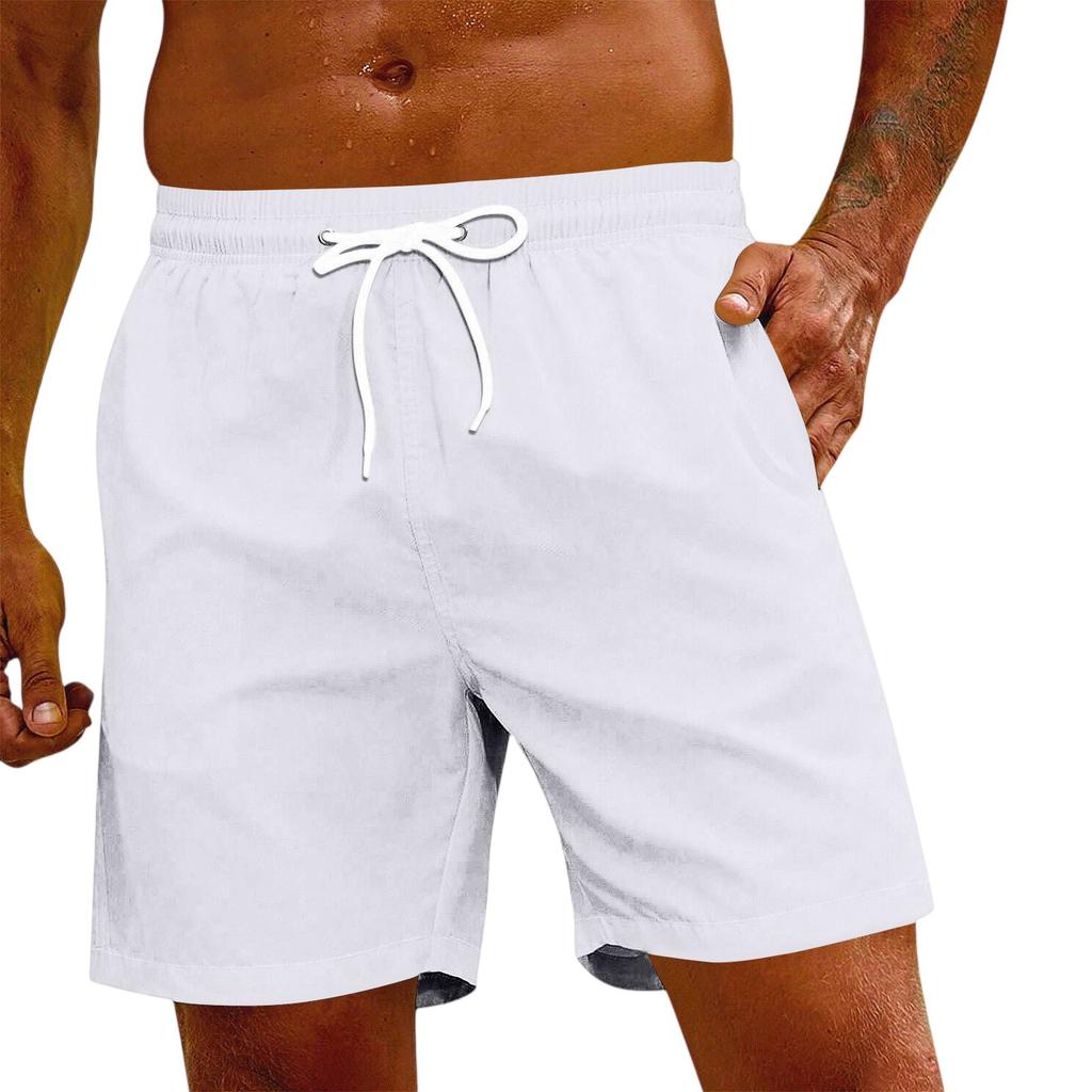 Pánské módní elastické šortky se stahovací šňůrkou, ležérní kalhoty