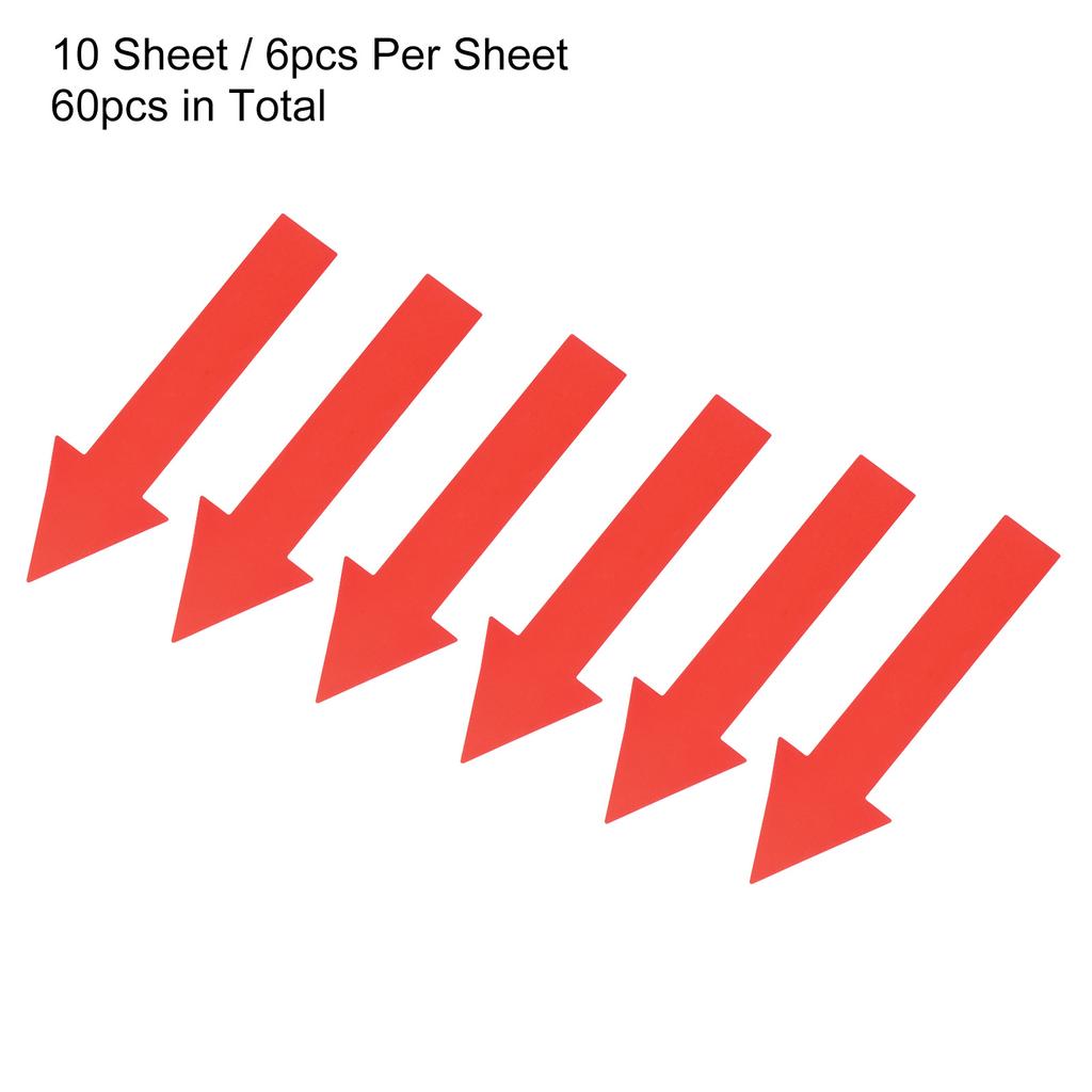 4/6/10Sheet Arrow Sticker Directional Sign PVC Self-Adhesive Label Stickers Removable Floor Decal for Floor Wall Marking 6Colors
