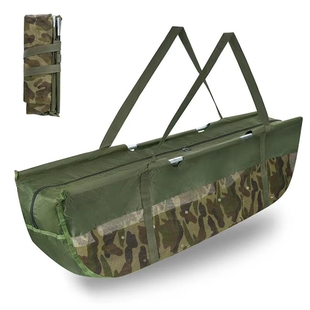 Carp Fishing Weighing Bag Mesh Material Weigh Function Foldable Transport Bag Caught Fish Capacity Folding Design Fish Bag Kit