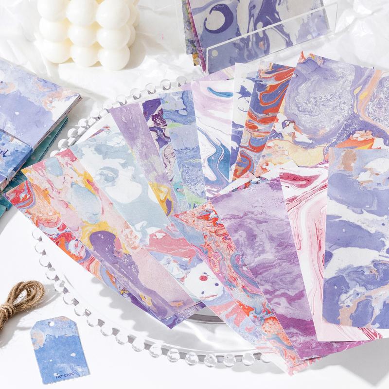 30 Pcs Water Texture Vintage Material Paper Decorative Diary Album Scrapbooking Handmade Scrapbooking Background Paper