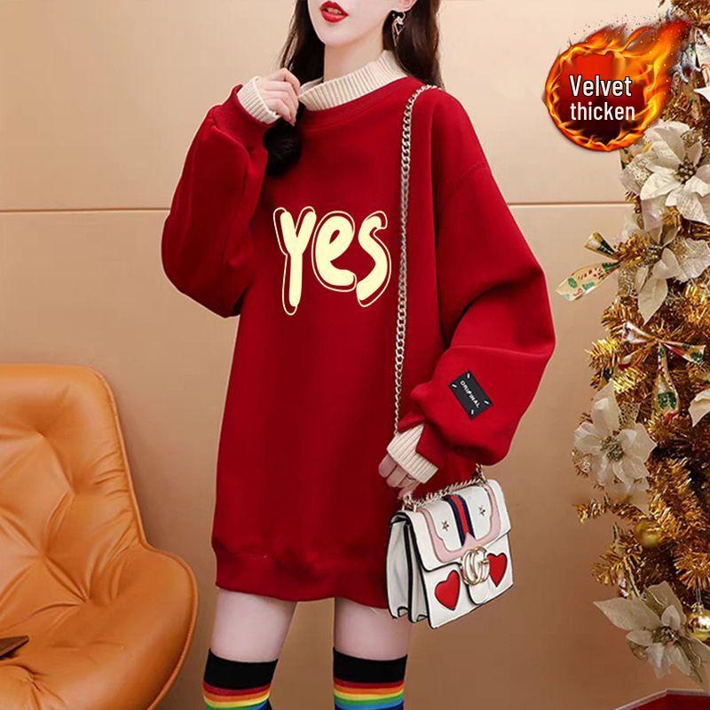 ZOSOUL Women's Color-Block Fleece-Lined Pullover Sweatshirt