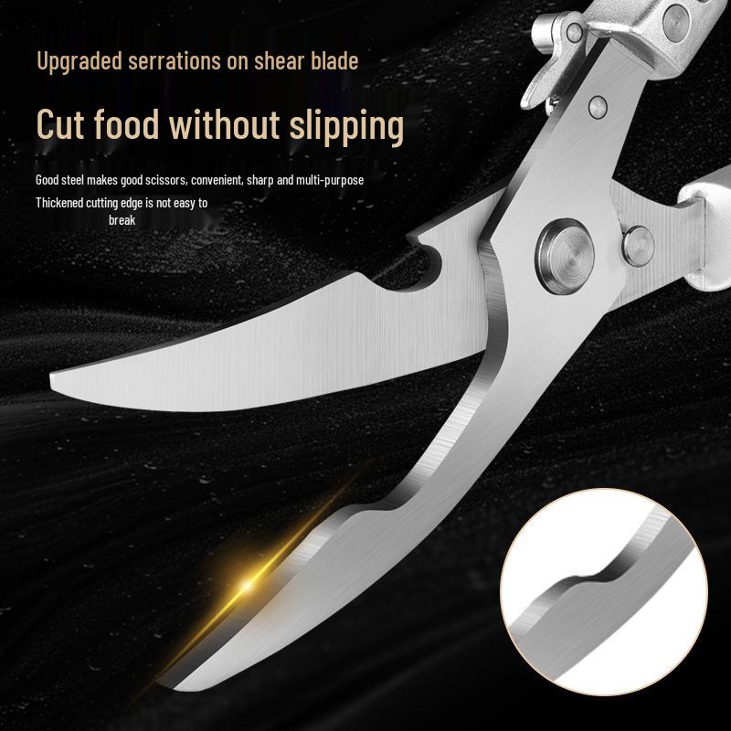 Multi-functional Stainless Steel Bone-Cutting Scissors for Household and Commercial Use