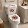 Floral Toilet Sticker Waterproof Bathroom Wall Sticker Toilet Lid Sticker Self-Adhesive Removable Decals Home Decor