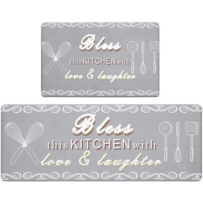 

Коврики для кухни Утолщенные коврики из ПВХ-кожи Противоскользящие коврики Устойчивые к царапинам и чистящимся утолщенные коврики против усталости 44*70CM