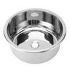 Chiuvetă de bucătărie rotundă din oțel inoxidabil lustruit de 12 inch cu un singur bol cu ​​orificiu de scurgere de 40 mm pentru Bo