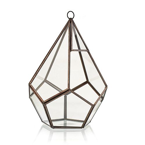 Glass Terrarium, Large Pentagon