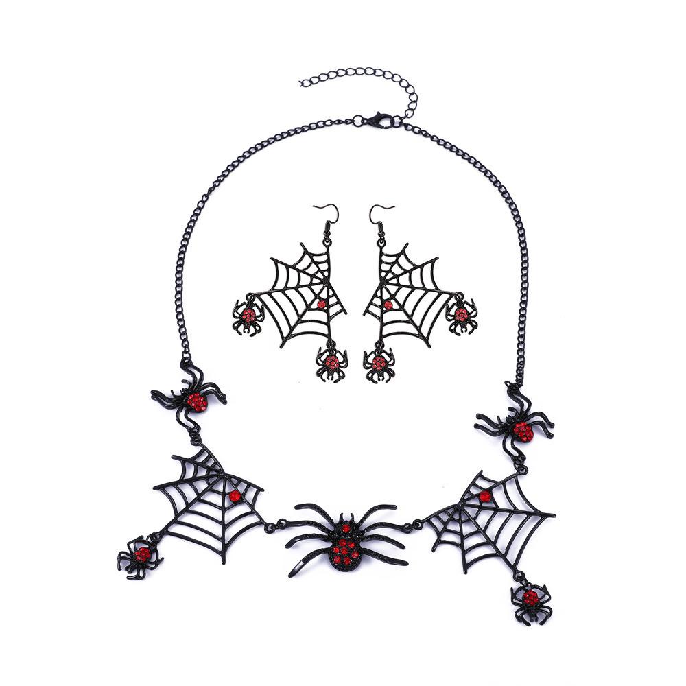 Retro Gothic Spinnennetz Schlüsselbein-Halskette - Halloween-Geschenk