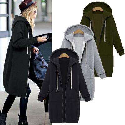 sheart 9 Womens Winter Warm Hooded Sweater Coat Oversized Solid Wool Full Zipper Cotton Fuzzy Jacket Outwear with Pocket