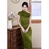 Green new Chinese cheongsam improved young 1011 new American style small temperament high-end dress