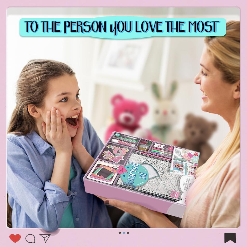 Eggbox Stationery Set for Girls Diary Set with Ring Notebook and Sticker Book Cute Stationery with Stylish Design Perfect for Elementary School