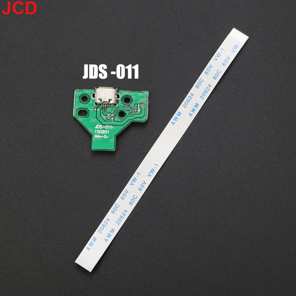 JCD 1pcs For PS4 Slim Pro Game Controller USB Charging Port Socket Circuit Board 12Pin JDS 011 030 040 055 14Pin 001 Connector
