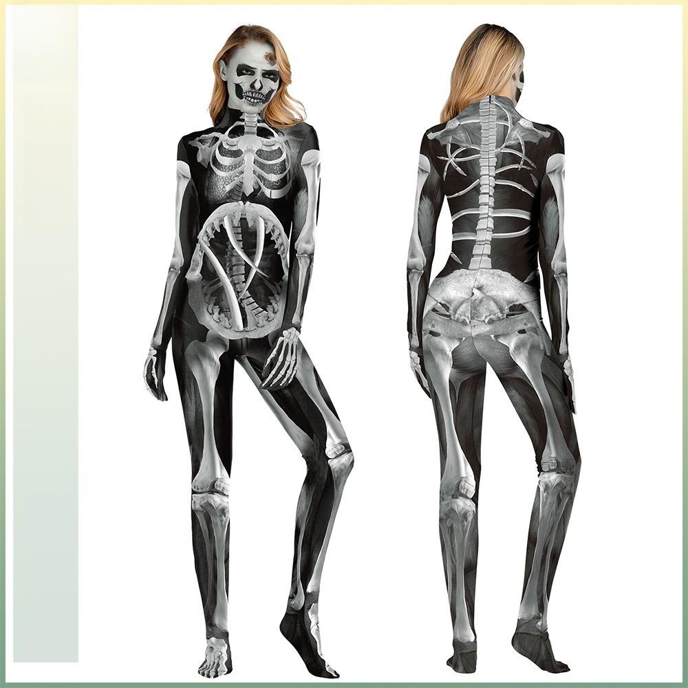 Fantasy Skeleton Adult Cosplay Costume With Polyester For Halloween Party