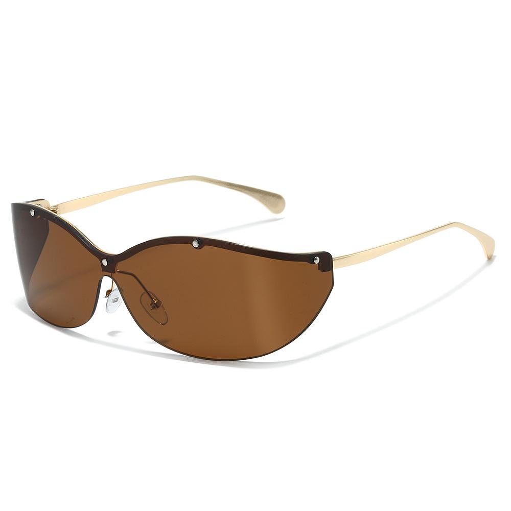 New fashion frameless YK Spice Girls personalized sunglasses European and American ins Internet celebrity sunscreen sunglasses sunglasses