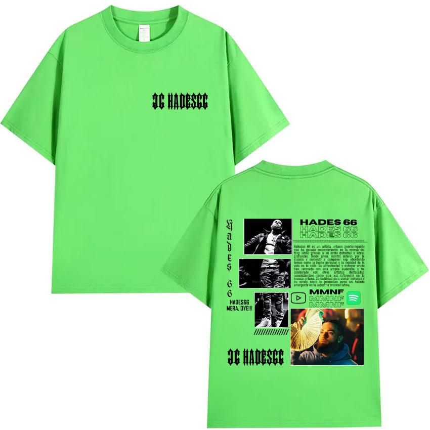 Hades66 Hip Hop Rapper TShirts Y2K Fun T Shirts 2025 Cotton Popular Tee Shirt Mens Short Sleeve Print Casual Clothes Streetwear