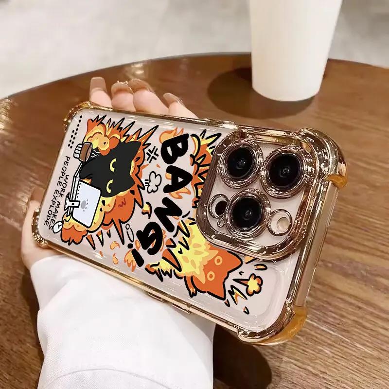 Phone Case For Realme 16 15 14 13 12 11 Pro Plus Note 80 C83 GT7 C75 C55 C53 Soft Classic Shockproof Tomato Cat Cover