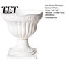 Large Plastic Planter White Urn Pot, Tall Vintage Roman Column Flowerpot, Decorative Flower Pot Plant Container for Indoor Outdoor Garden Front Porch