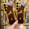 Luxury Gilded Stallion Electroplated Golden Phone Case For Samsung S22 Ultra S21 S20 FE S23Plus S24 S25 S26 Note10 20 Back Cover