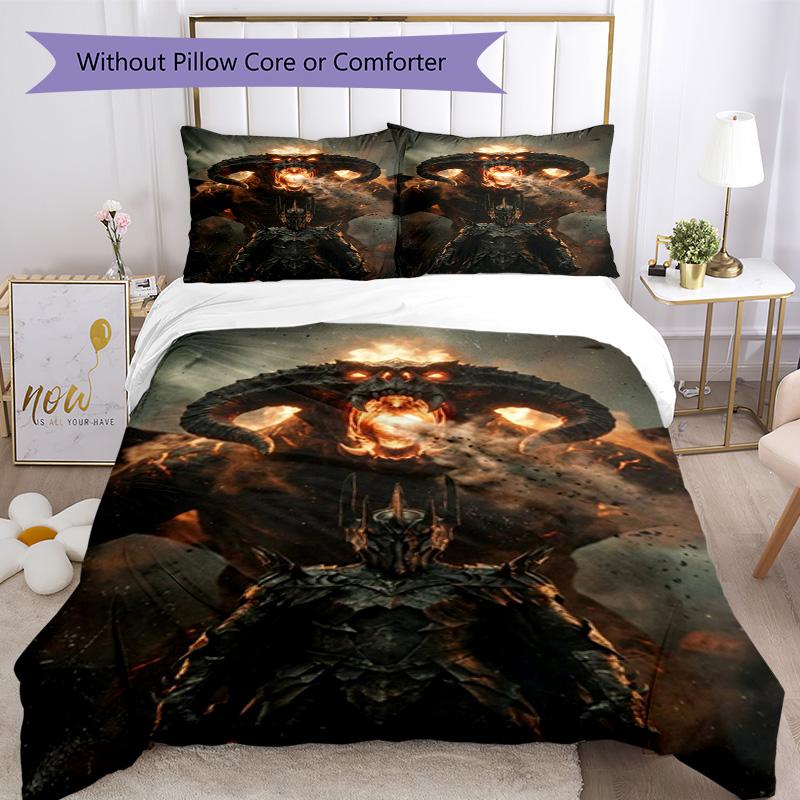 Lord Rings Quilt Cover Set Suitable for Playroom Machine Washable Perfect Gift for Friends Family