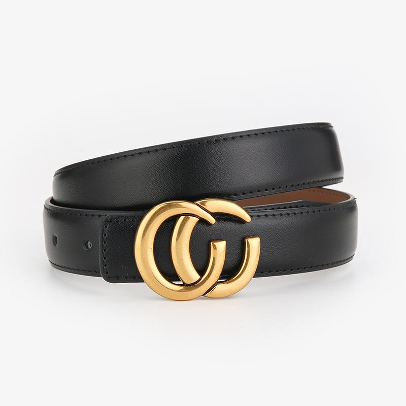 New Women Belt with Genuine Leather Letter Button Head for Everyday Versatile Jeans with Decorative High Grade Women Belt
