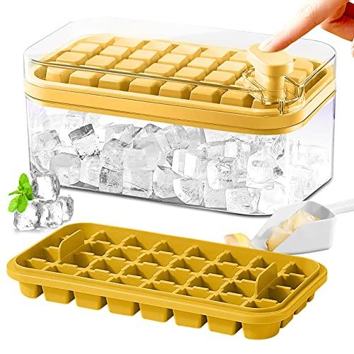 Press The Ice Grid Mold To Remove Ice with One Click. Food Grade Household Large Capacity Ice Storage Ice Maker Ice Cube Mold