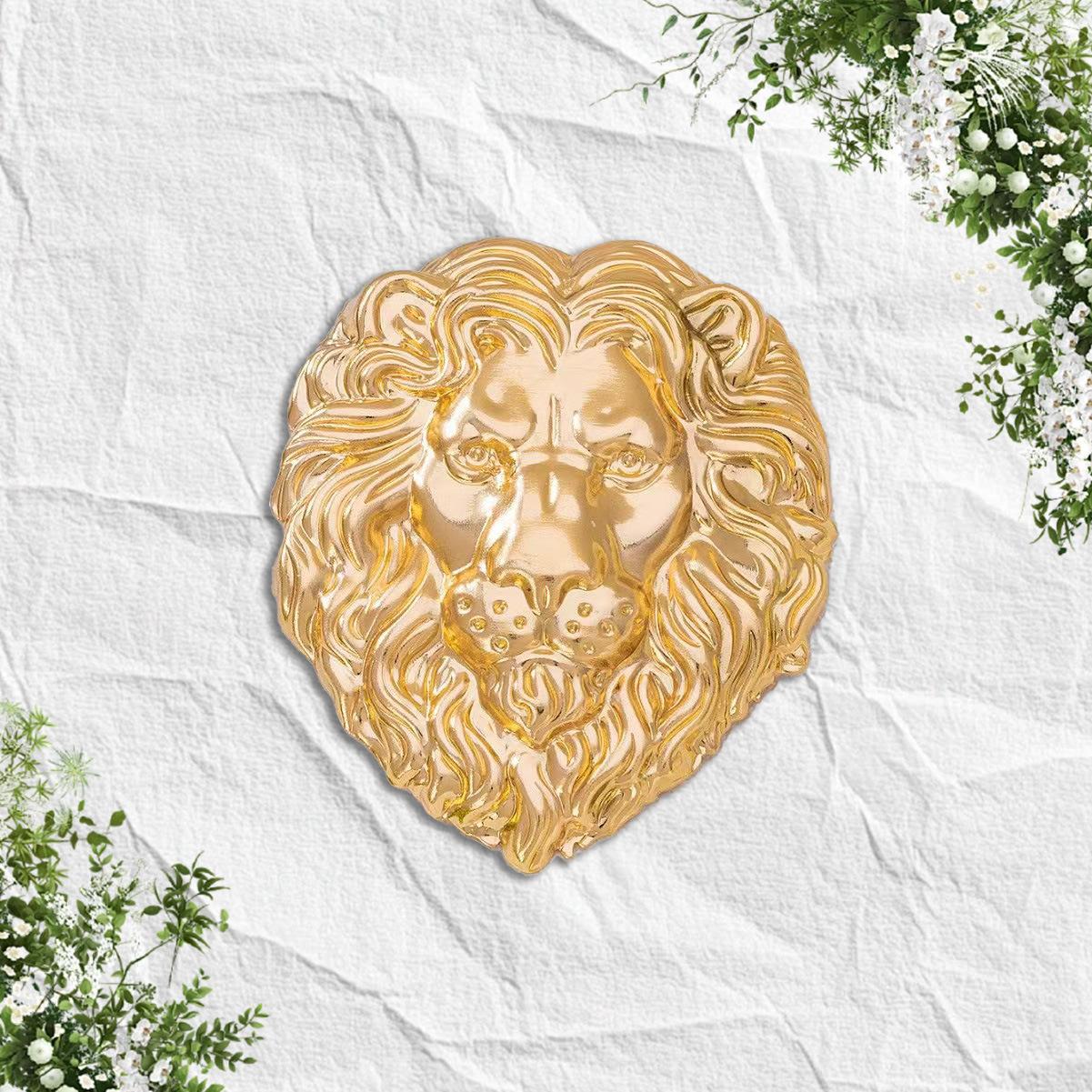Новая брошь  Золотая голова льва  Атмосферная Модная Ретро