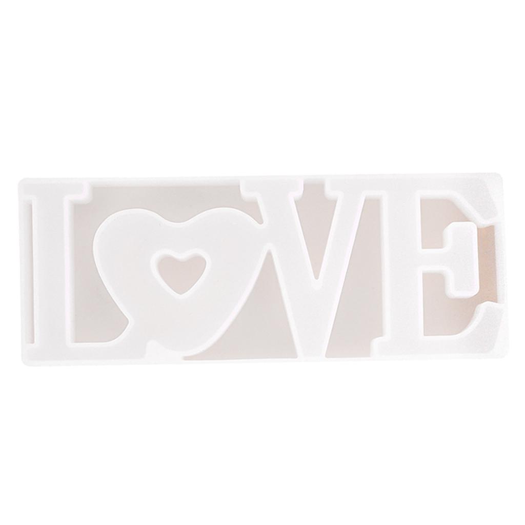 Love Silicone Mold Resin Sign Word Mold, Epoxy Casting Molds for DIY Table Decoration, Wedding, Valentine's Day Gifts