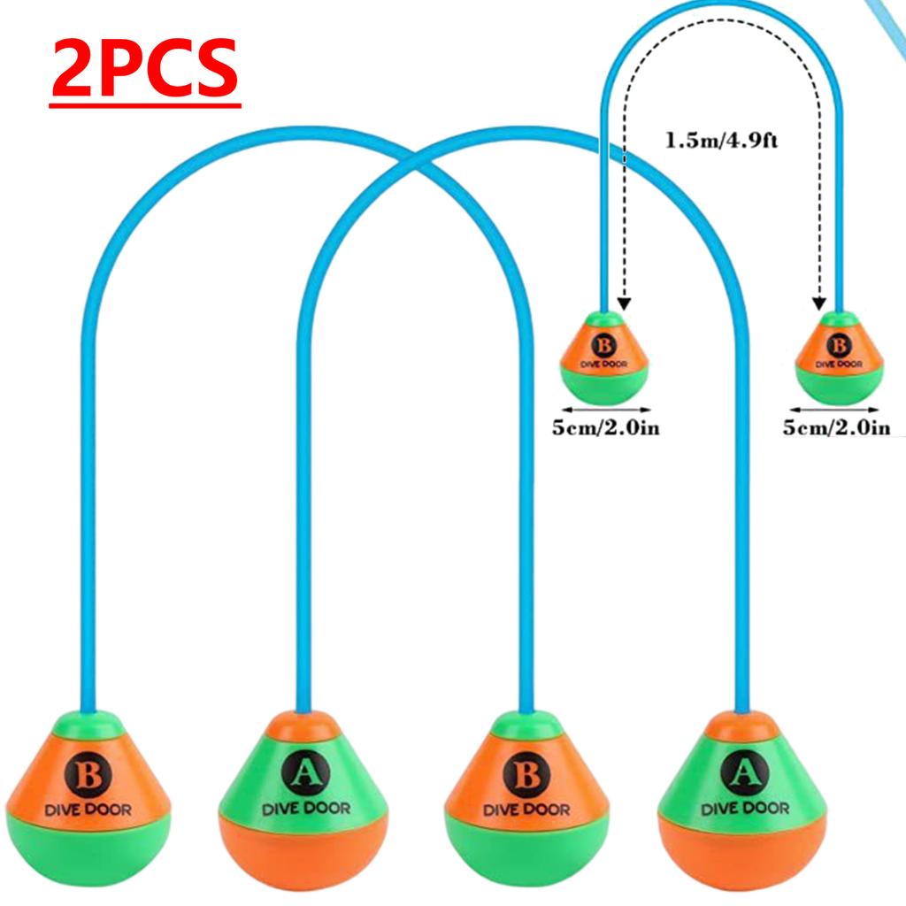 10-2PCS Through Door Diving Ring Funny Swimming Game Aids Dive Door Reusable Diving Training Crossing Rope Door Pool Water Toys
