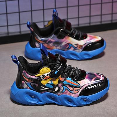 2025 Spring and Autumn New Children's Sports Shoes Leather Surface Non-slip Children's Running