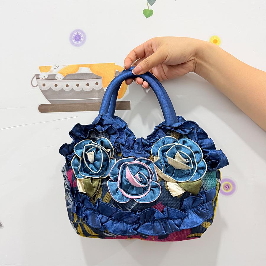 New Korean Style Medium Women's Handbag - Solid Color Lace Mommy Bag with Zipper