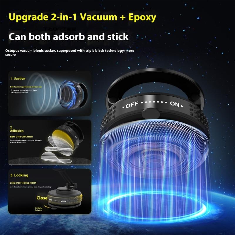 Foldable Magnetic Car Phone Holder Suction Cup Mount Stand for Phone 17 16 Mount Holder for Windshield and Dashboard