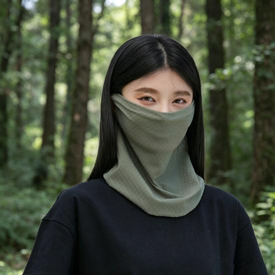 Gesichtsschutz für draußen, Sonnenschutzabdeckung aus Eis-Seide für Gesicht, Hals und Schlüsselbein, Elastische Ohrschlaufe, Sonnenschutz für die Augenpartie für die Sommernutzung im Freien