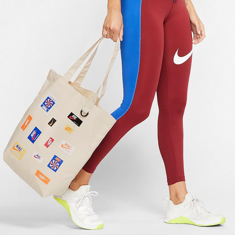 Nike Heritage Acrylic Tote Bag, Shopping Bag, Shoulder Bag, Handbag Regular Unisex White Casual BA6447-120