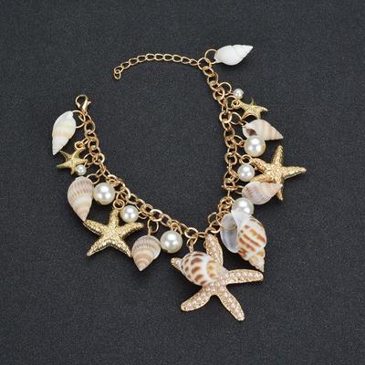 1PC  Fashion Jewelry Accessories Starfish Shell Bracelet for Women Friends Gift