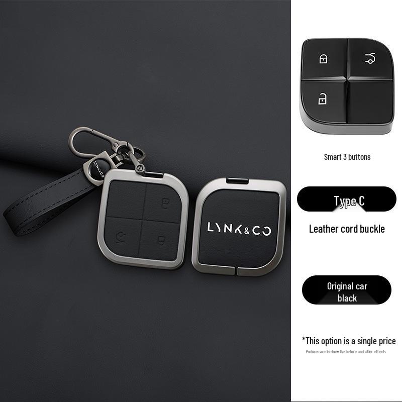 Lynk&Co 08 2023 Schlüsselhülle: High-End Metallgehäuse mit Lederschnalle